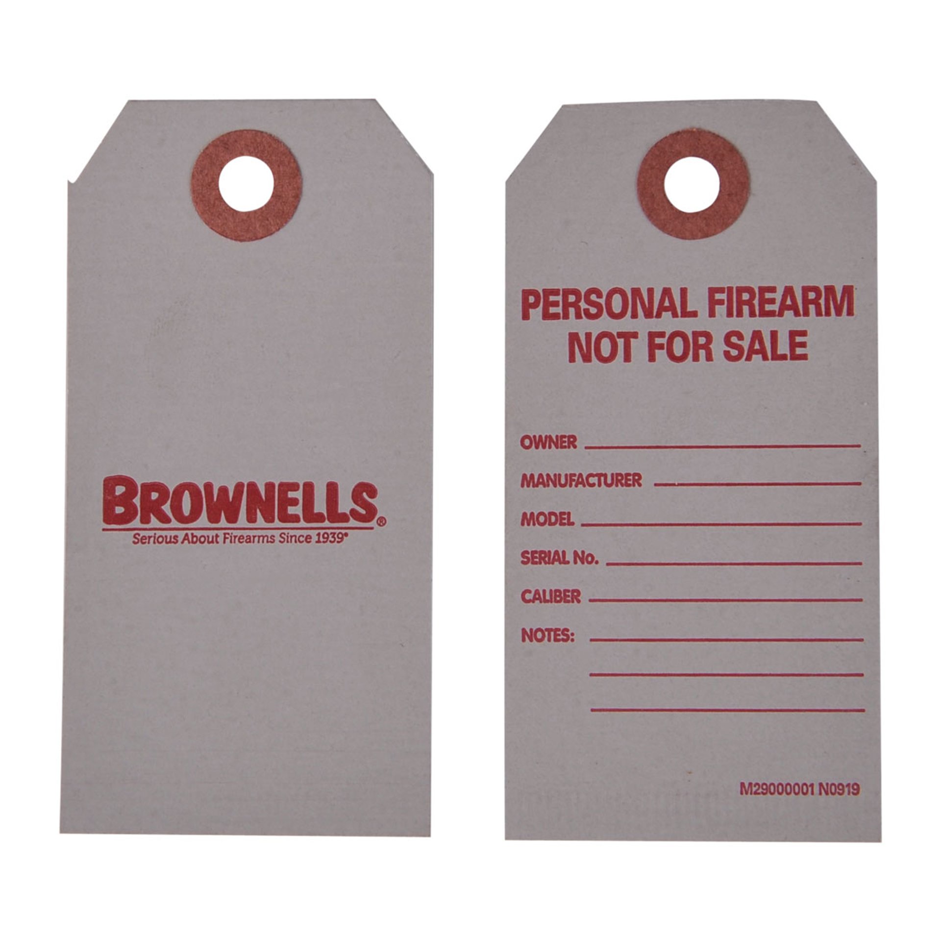BATF Personal Firearm Tags, 50 Pack