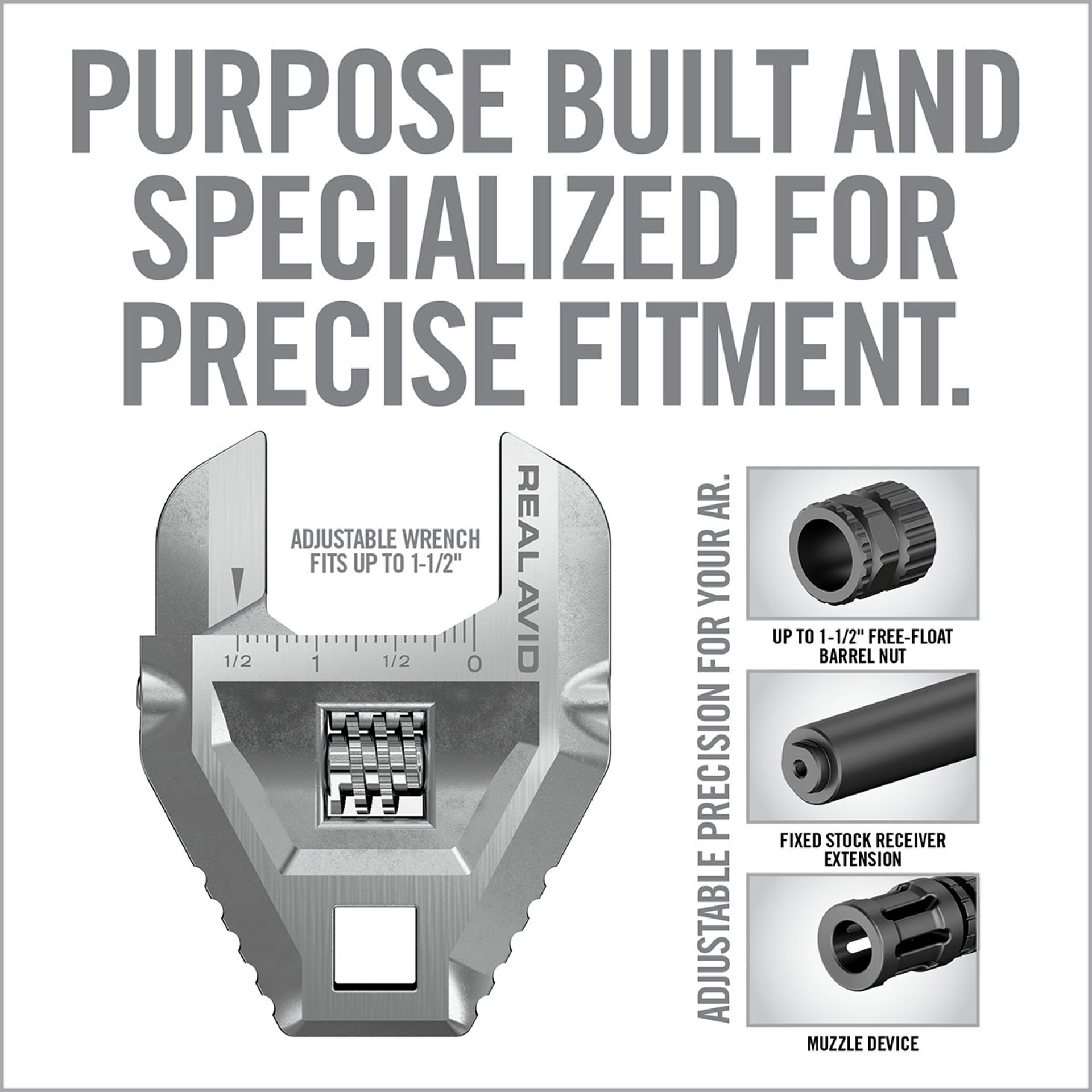 Master-Fit Armorer's Crowfoot Adjustable Wrench