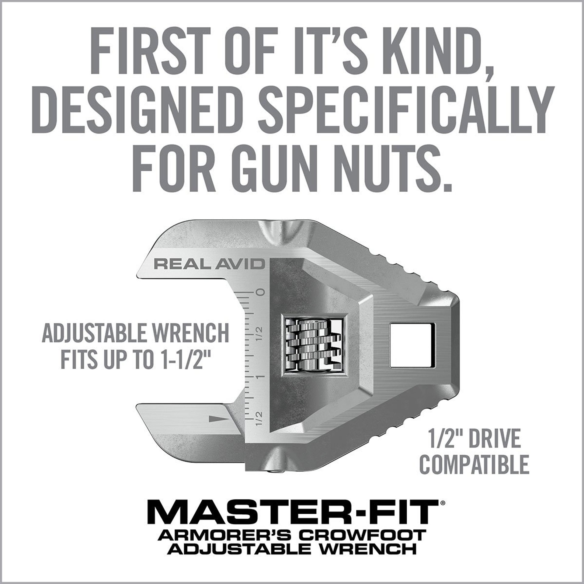 Master-Fit Armorer's Crowfoot Adjustable Wrench