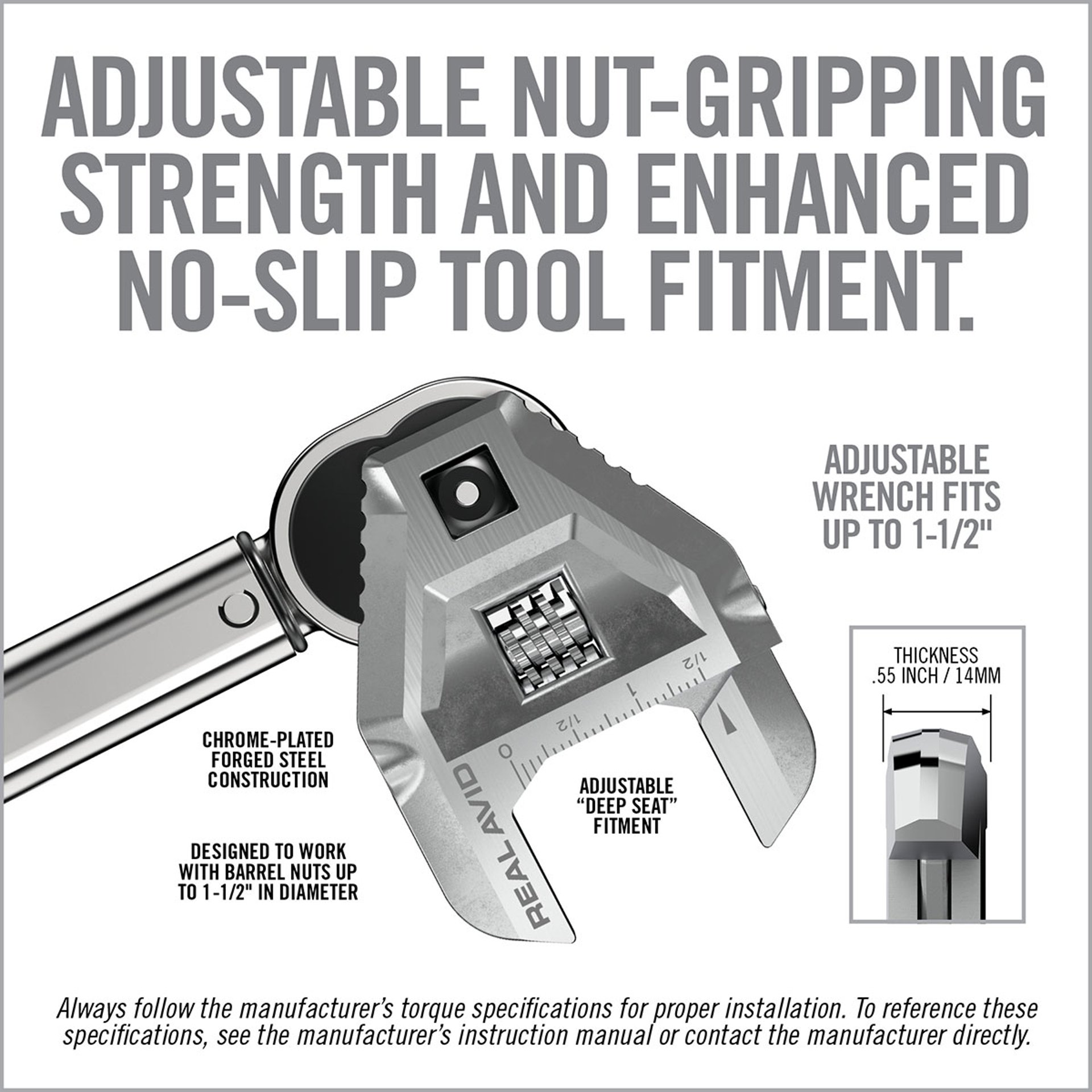 Master-Fit Armorer's Crowfoot Adjustable Wrench