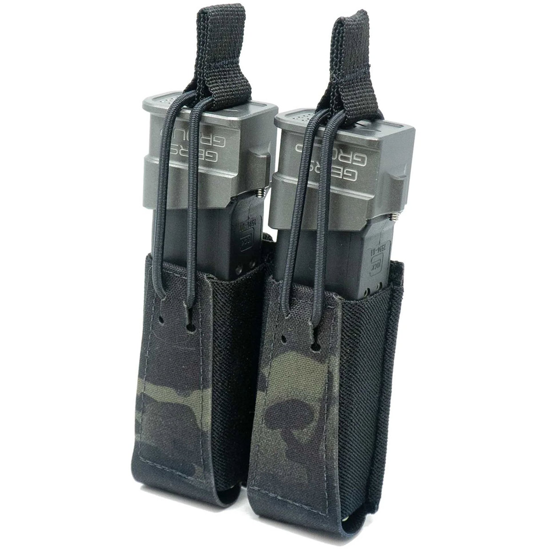 Double Pistol Magazine Pouch w/Bungee Retention Multicam BLK