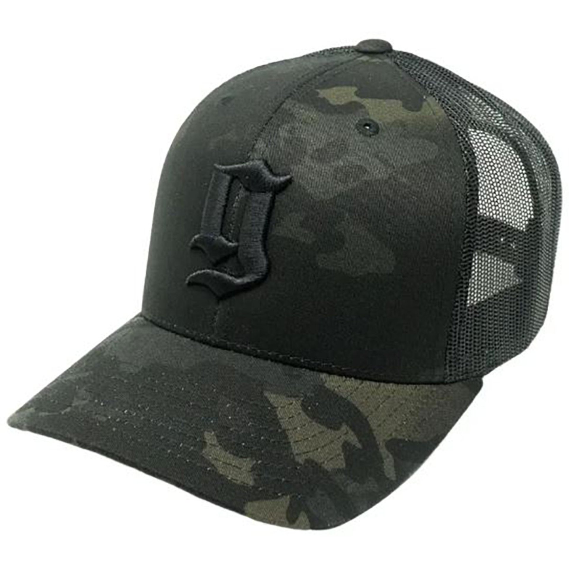 Puff G Trucker Hat Multi-Cam Black