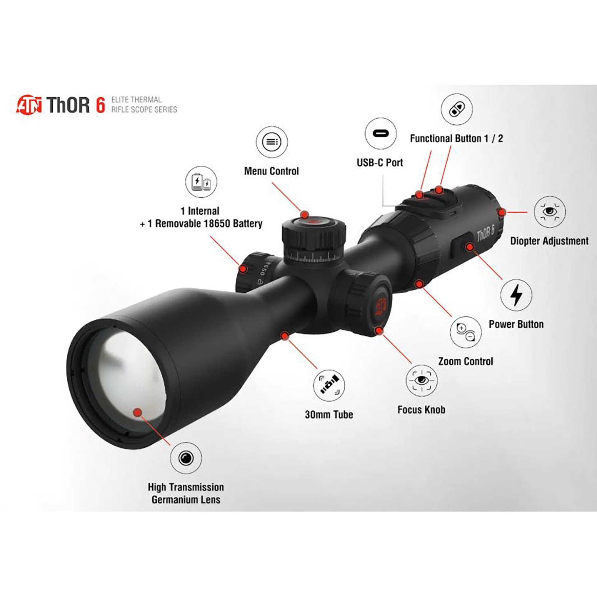 Elite 2-16x 640X512 Res Thermal Rifle Scope