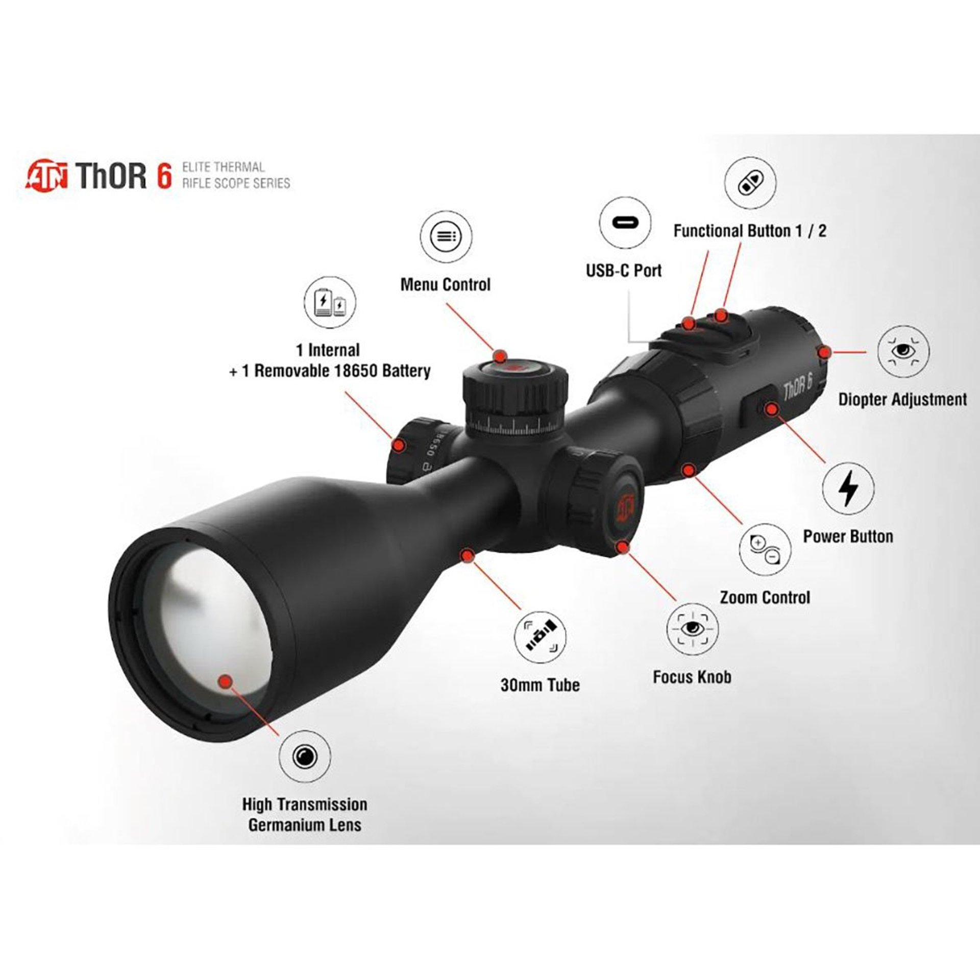 Elite 3-24x 640x512 Res Thermal Rifle Scope