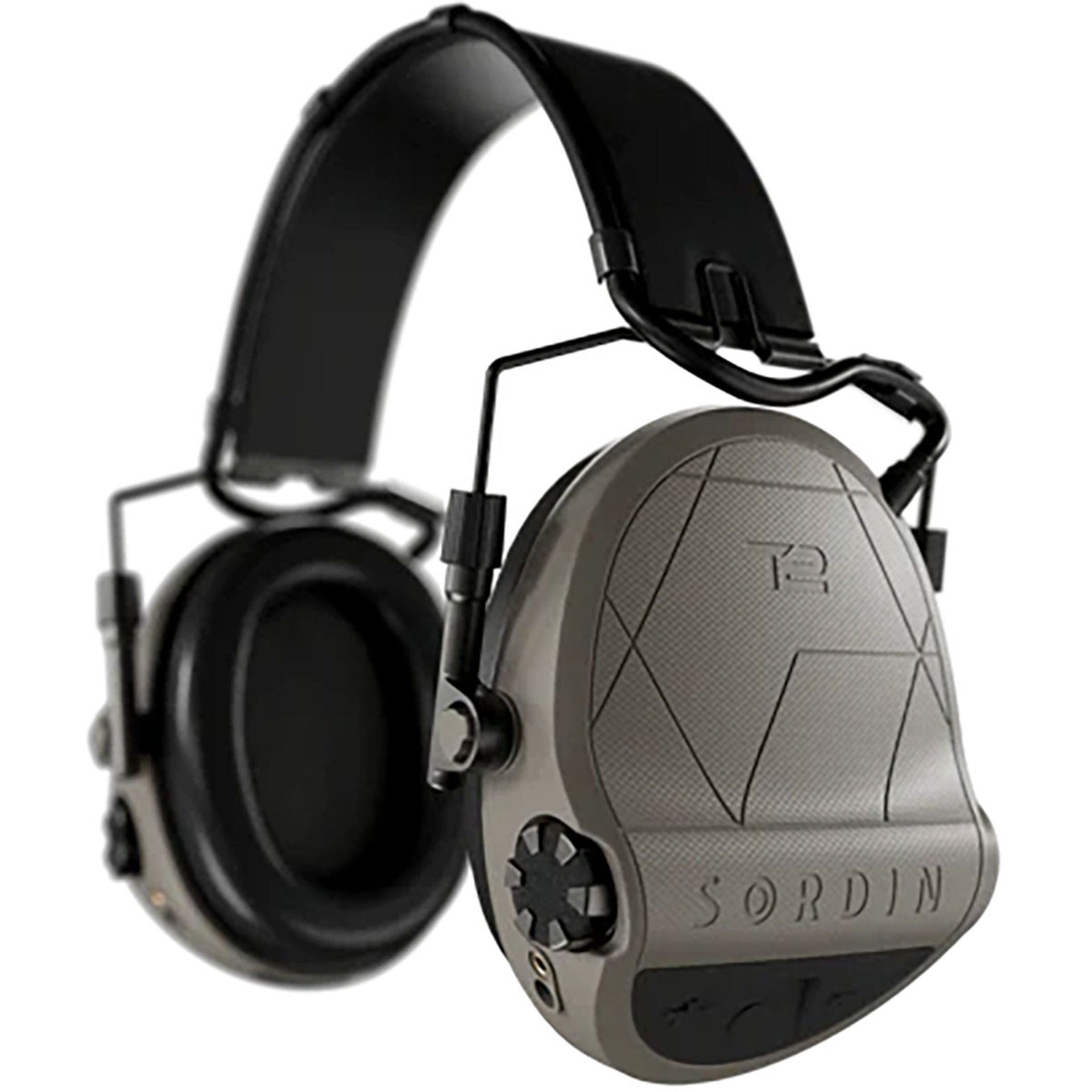 Supreme T2 Electronic Ear Muff w/Leather Headband Tan