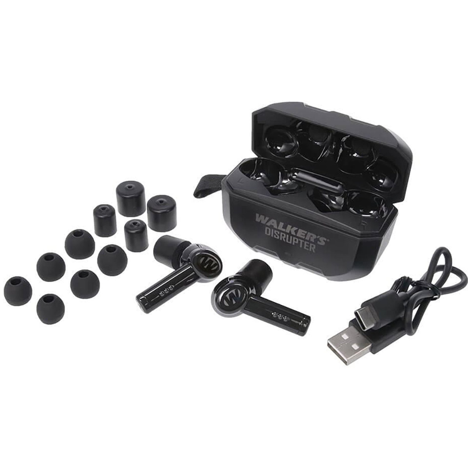 Disruptor Bluetooth Rechargable Ear Buds NRR 24DB Black