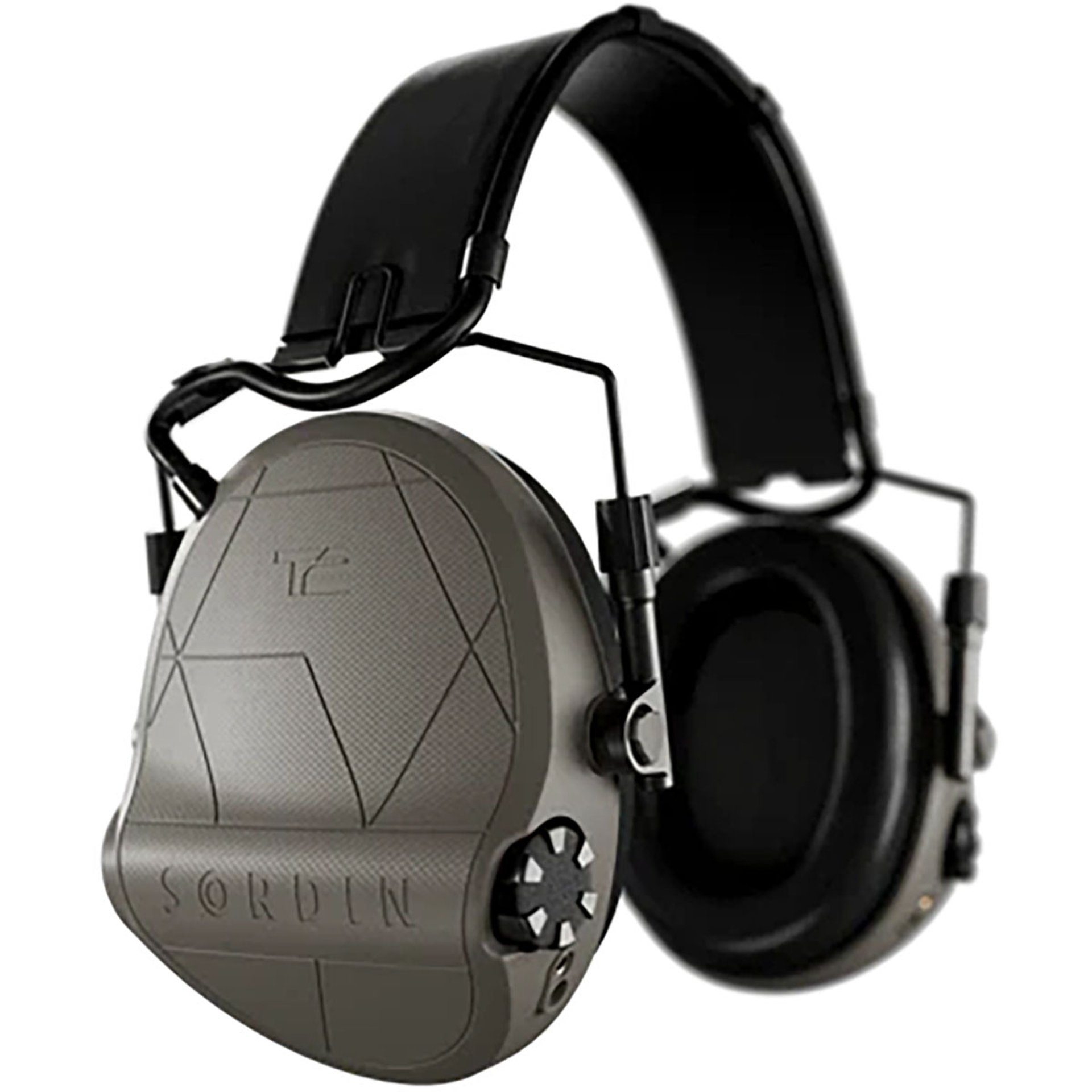 Supreme T2 Electronic Ear Muff w/Leather Headband Tan