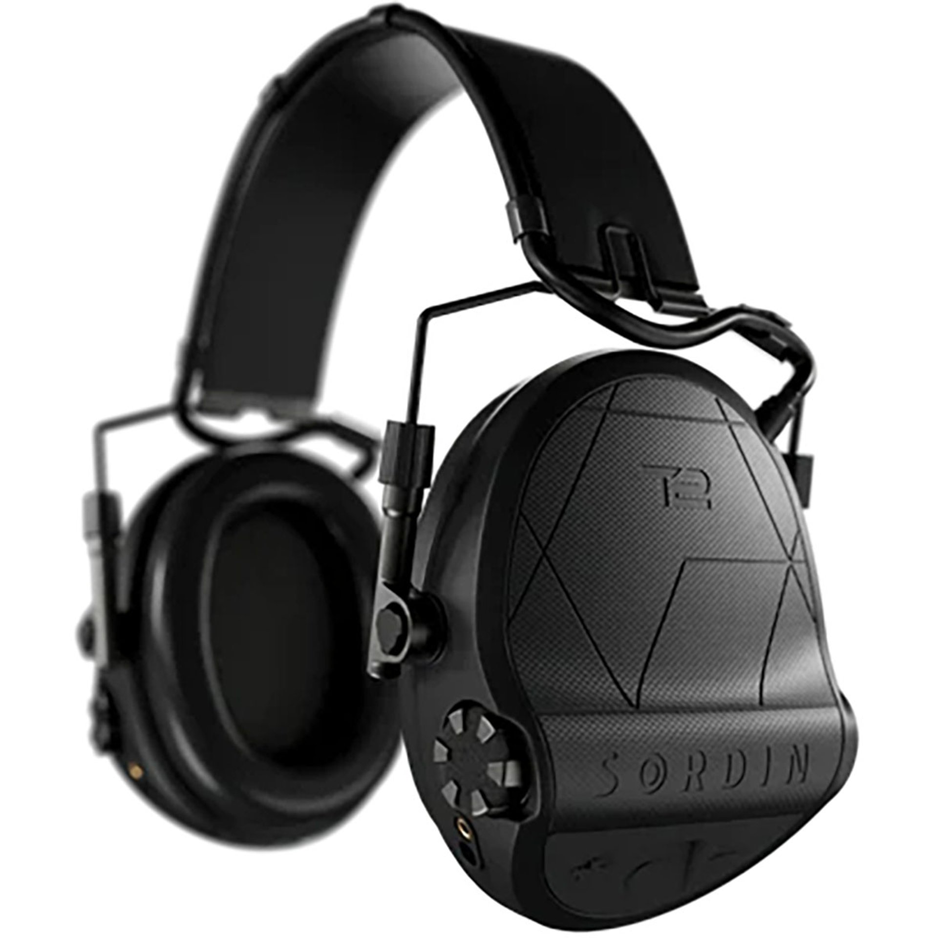 Supreme T2 Electronic Ear Muff w/Leather Headband Black