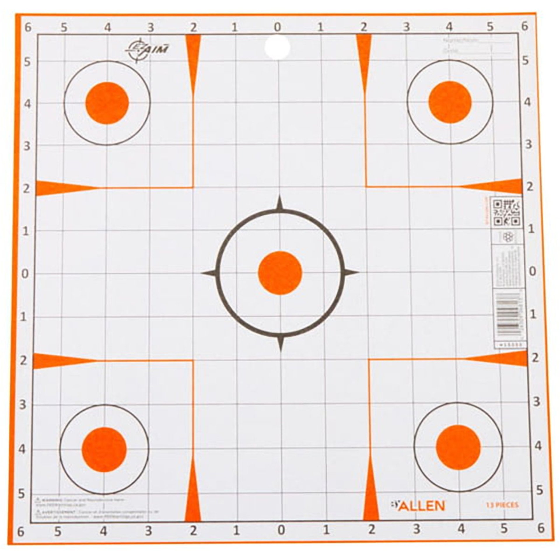 EZ Aim Sight-In Grid 12"x12" Paper Shooting Targets 13/Pack