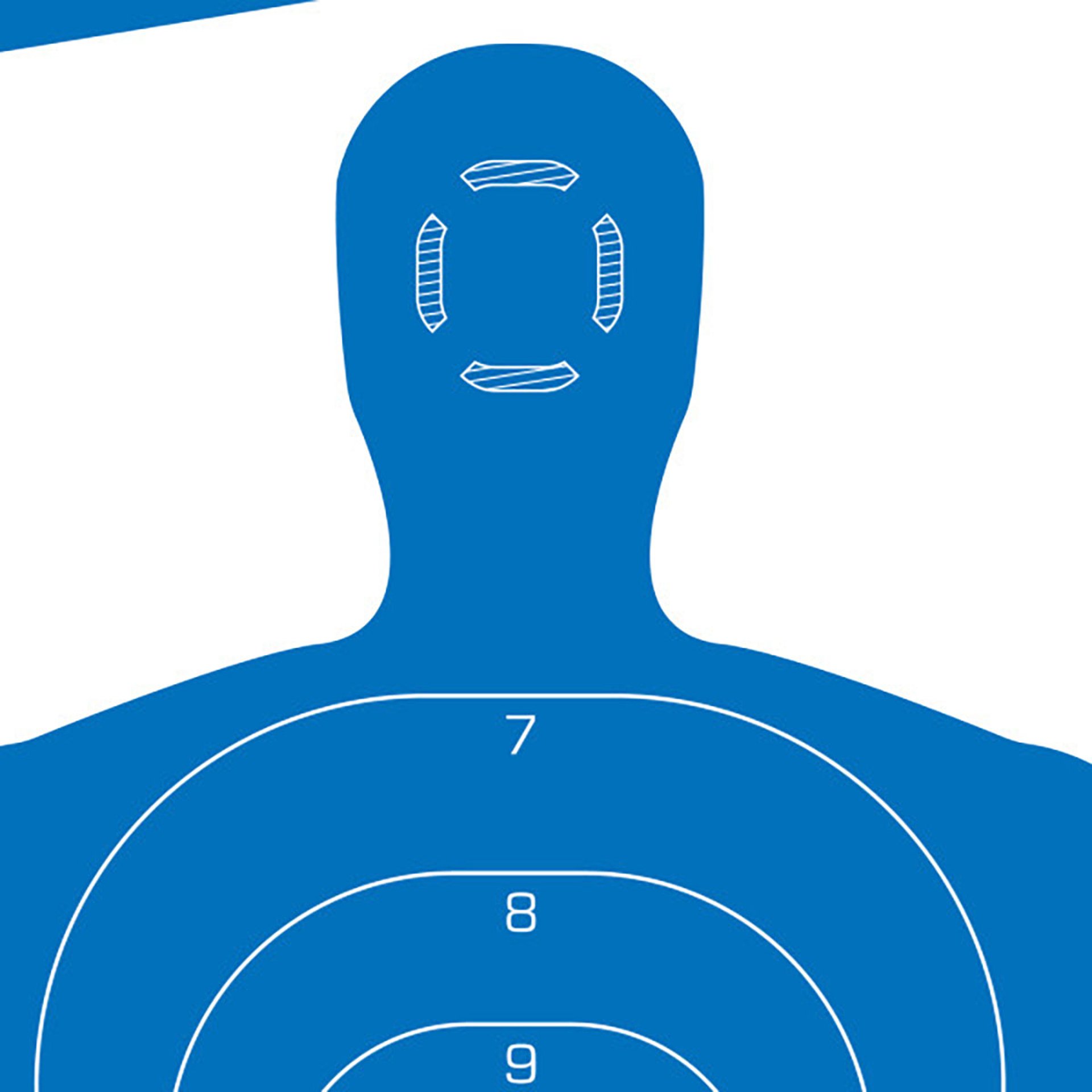 EZ Aim Silhouett 23"x35" Paper Targets Blue/White 4/Pack