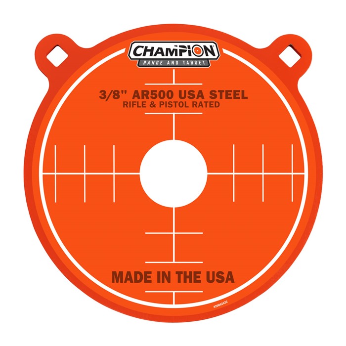 CHAMPION TARGETS - CENTER MASS 3/8" ROUND AR500 STEEL TARGETS