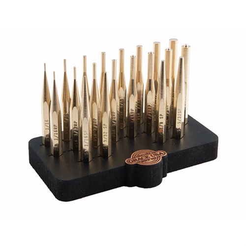 GRACE USA - 20 PIECE BRASS PUNCH SET W/BENCH BLOCK