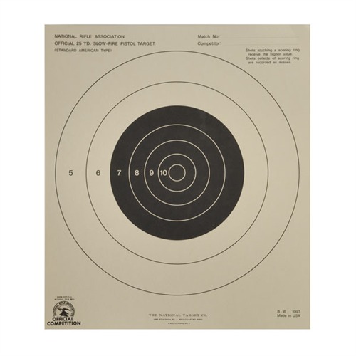 NATIONAL TARGET - B-16 25-YARD SPECIAL SLOW FIRE TARGET