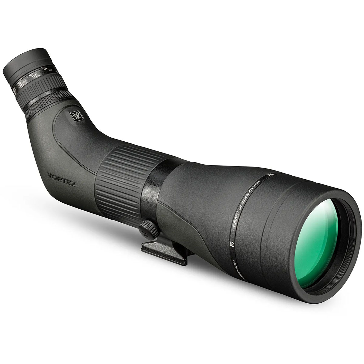 Crossfire HD 20-60x80mm Angled Spotting Scope Black