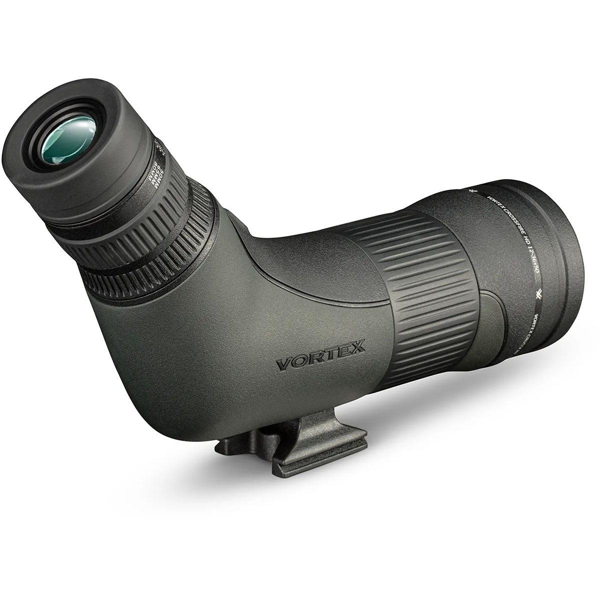 Crossfire HD 12-36x50mm Angled Spotting Scope Black