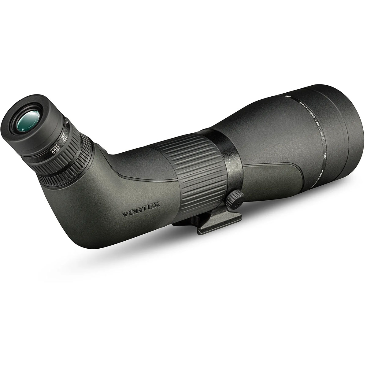 Crossfire HD 20-60x80mm Angled Spotting Scope Black