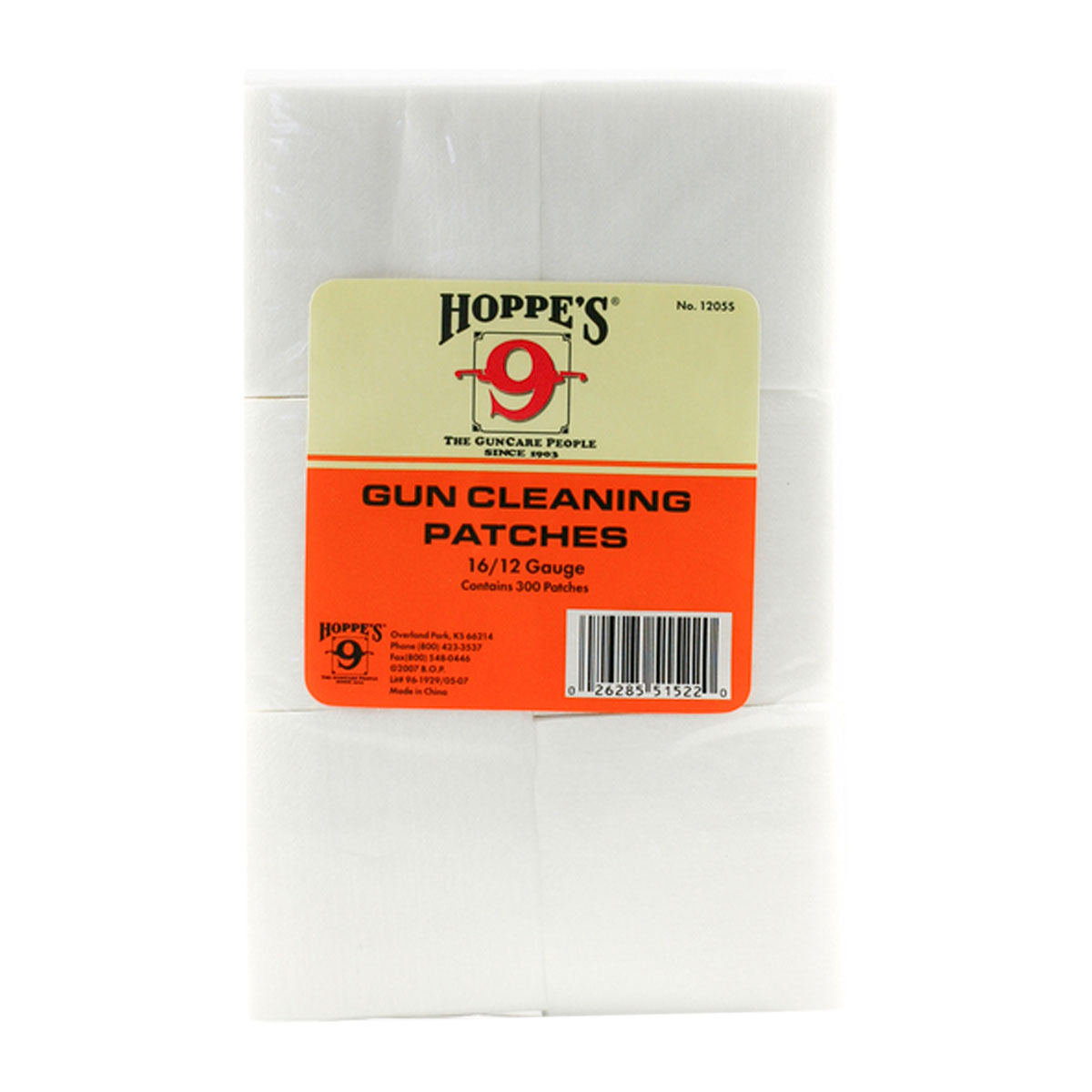 HOPPE'S - Hoppes Patches 16/12ga 300 Pack