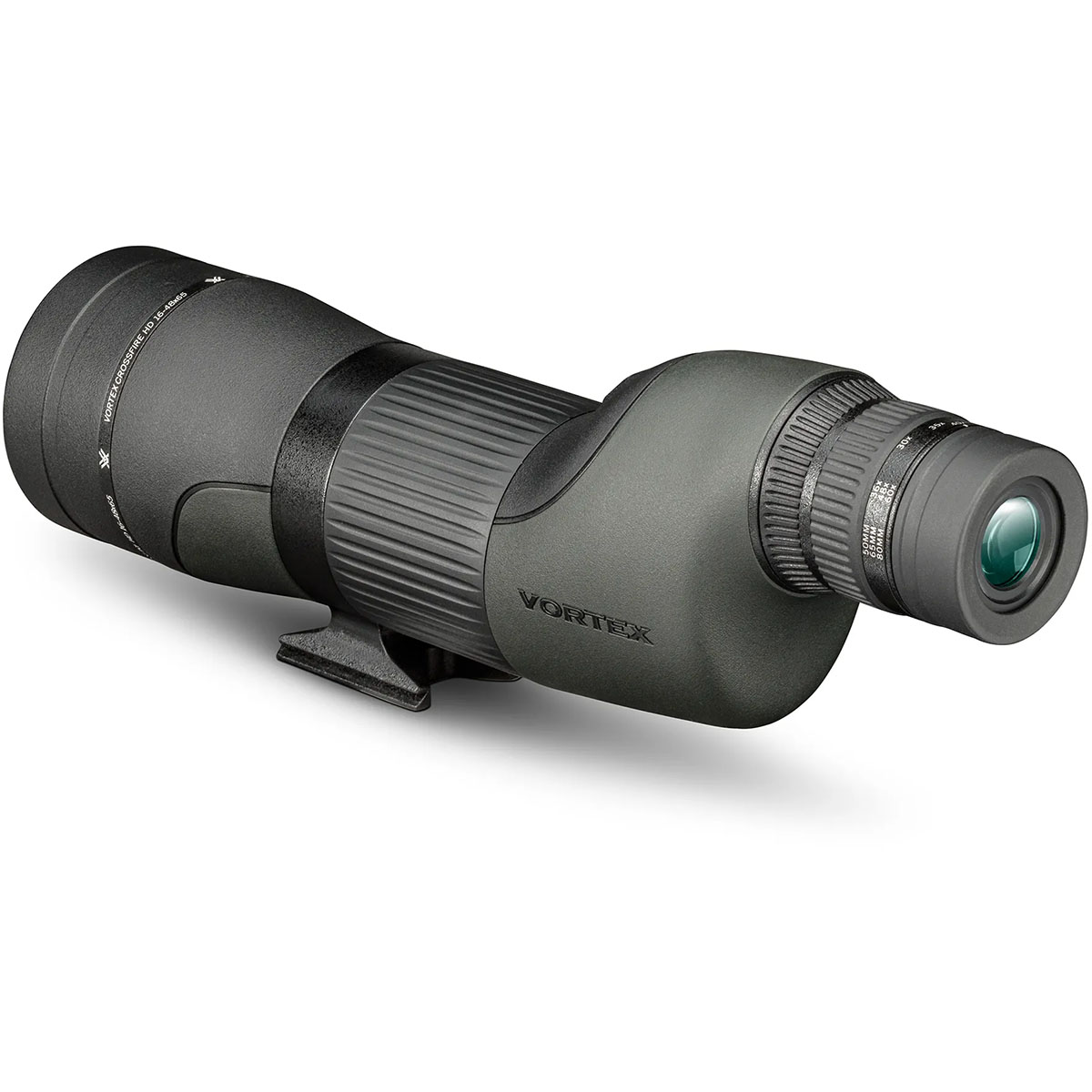 Crossfire HD 16-48x65mm Straight Spotting Scope Black
