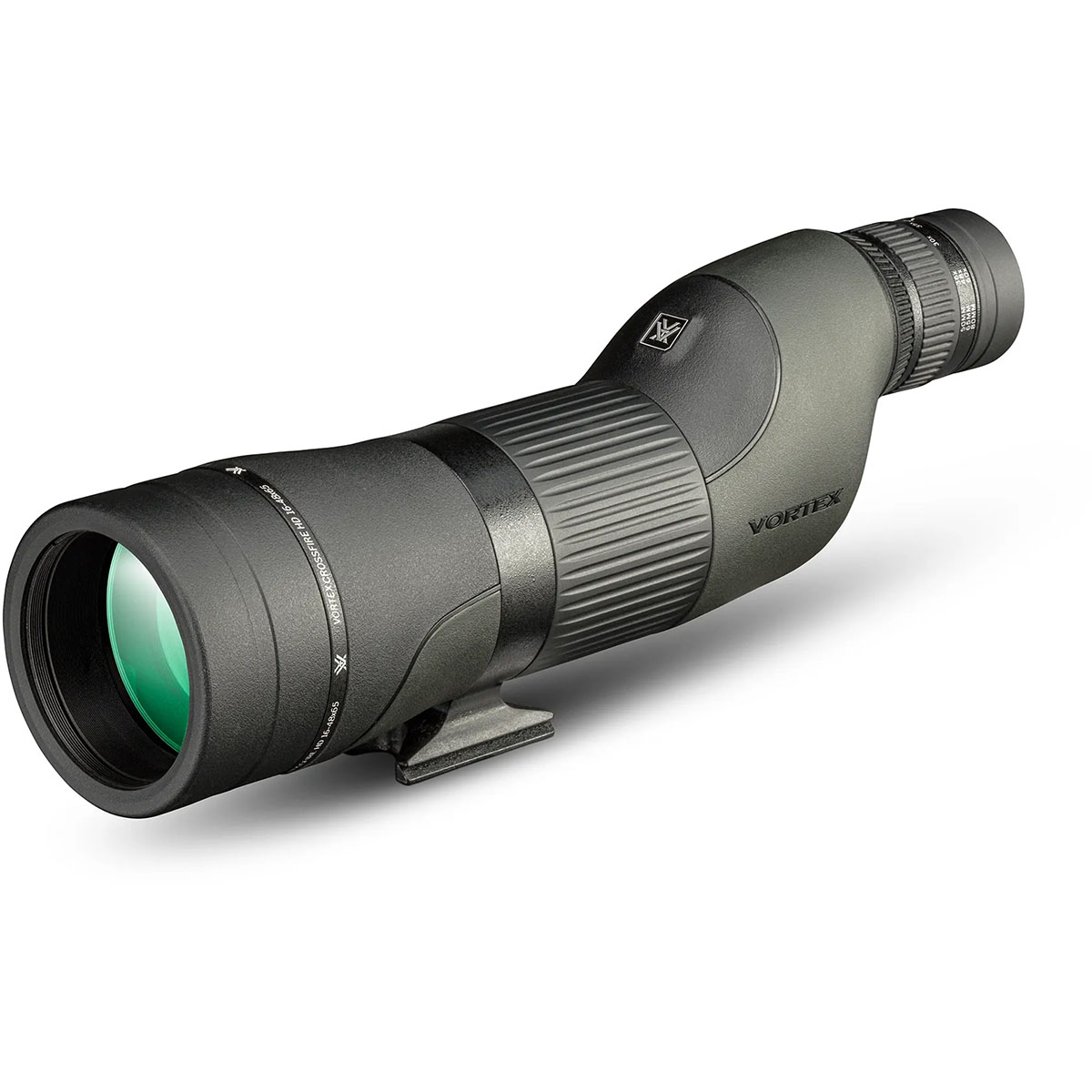 Crossfire HD 16-48x65mm Straight Spotting Scope Black