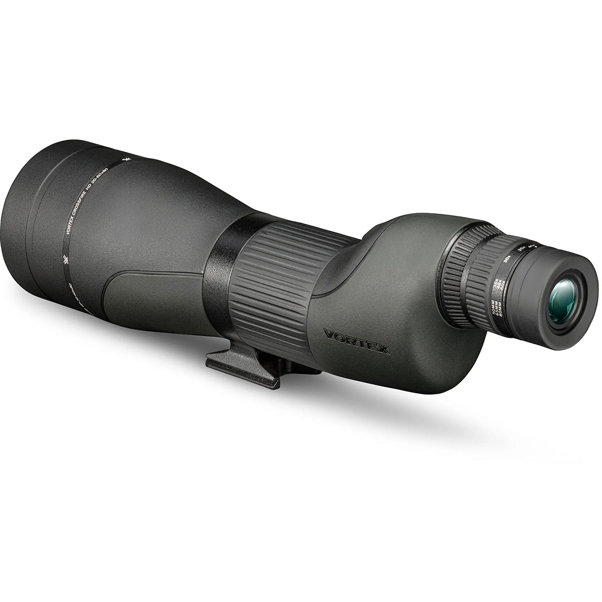 Crossfire HD 20-60x80mm Straight Spotting Scope Black