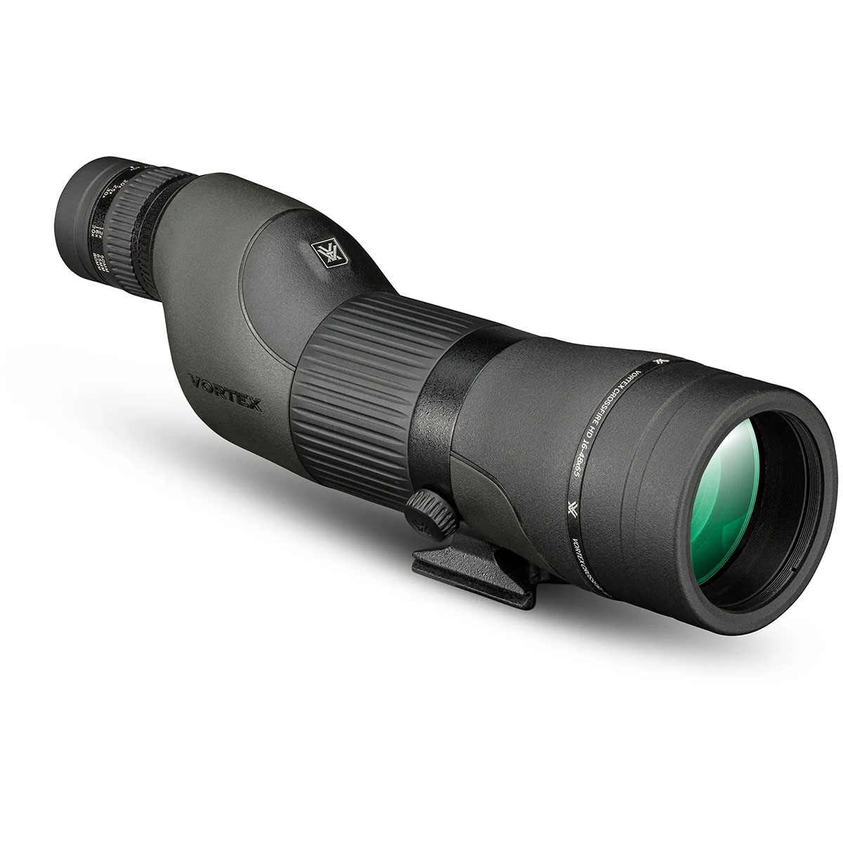 Crossfire HD 16-48x65mm Straight Spotting Scope Black